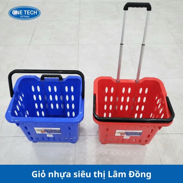 Giỏ nhựa siêu thị tại Lâm Đồng giá rẻ, bền đẹp 