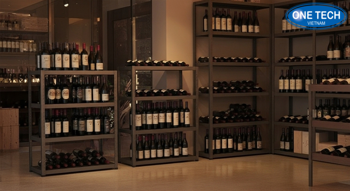 Chọn kích thước kệ theo số lượng chai và loại rượu