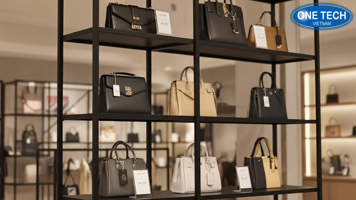 Góc trưng bày best-seller có bảng giá hoặc label rõ ràng