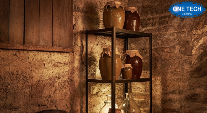 Kệ để bình rượu ngâm chuyên biệt, mặt kệ chịu lực