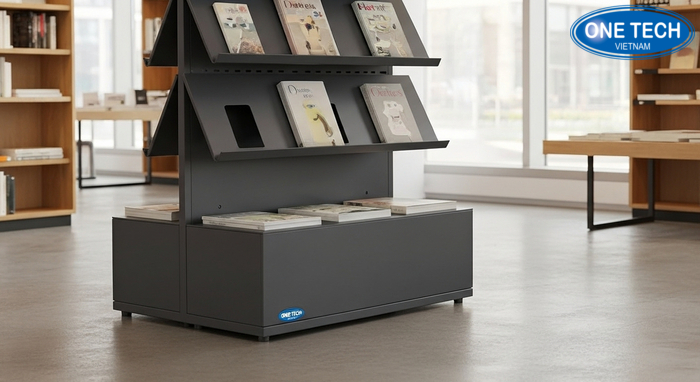 Kệ tạp chí đa năng vừa trưng bày vừa chứa vật dụng