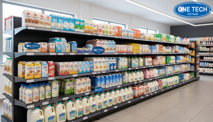 Lựa chọn vật liệu kệ trưng bày phù hợp với nhu cầu So sánh các loại vật liệu làm kệ trưng bày sữa: sắt, gỗ, nhựa