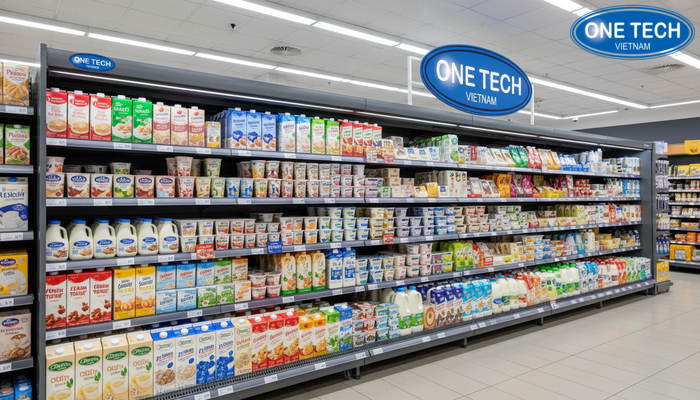 Thiết kế kệ trưng bày chuyên nghiệp giúp tăng doanh thu Bản vẽ thiết kế 3D mô phỏng không gian trưng bày sữa tại cửa hàng