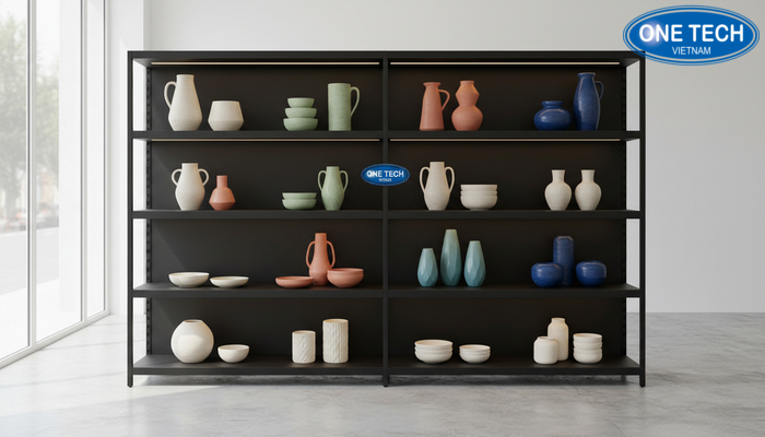 Hướng dẫn vệ sinh và bảo quản kệ trưng bày gốm sứ theo chất liệu gỗ kim loại kính