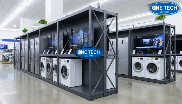 Biểu đồ tải trọng kệ trưng bày đồ điện Biểu đồ tải trọng tham khảo cho kệ siêu thị và kệ trung tải trưng bày đồ điện