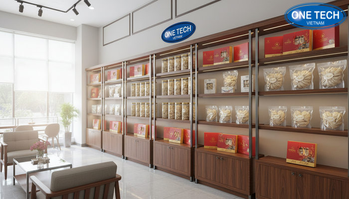 Dự án kệ trưng bày yến sào OneTech triển khai tại Lâm Đồng