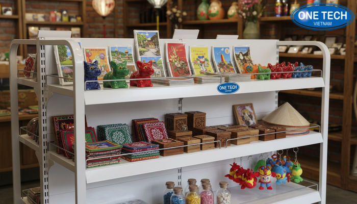 Kệ nhựa trưng bày đồ lưu niệm Kệ nhựa trưng bày đồ lưu niệm gọn nhẹ