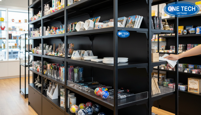 Bí quyết lắp đặt kệ trưng bày đồ lưu niệm Lắp đặt kệ trưng bày đúng kỹ thuật để đảm bảo an toàn