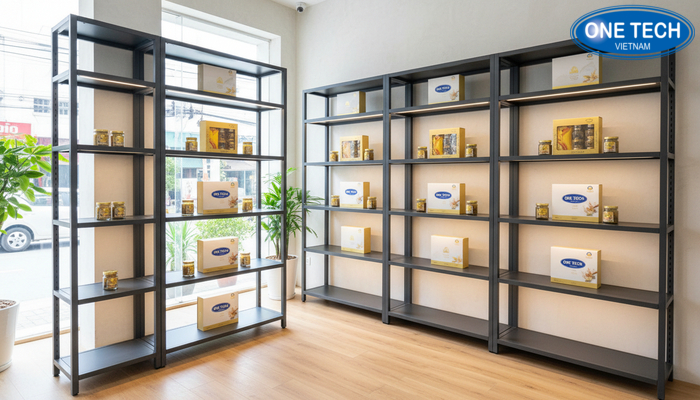 Layout modular giúp thay đổi bố cục trưng bày yến sào