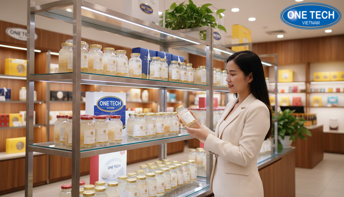 Phản hồi khách hàng về kệ trưng bày yến sào do OneTech cung cấp