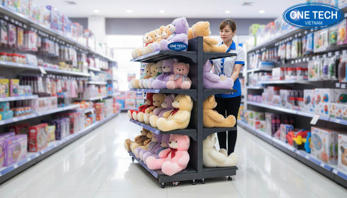 Phụ kiện hỗ trợ di chuyển và cố định kệ giúp tránh hư hỏng khi thay đổi bố cục