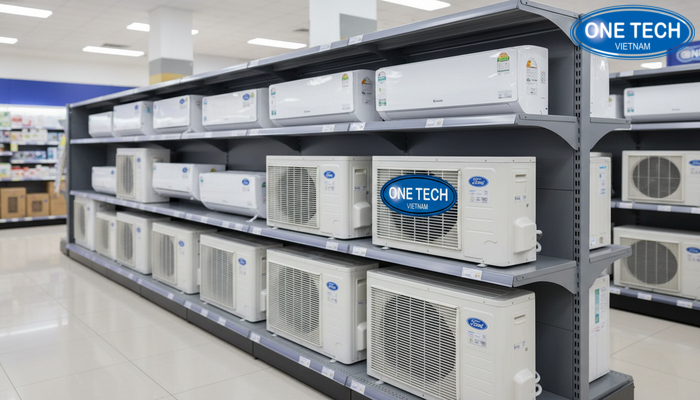 So sánh các loại kệ trưng bày điều hoà phổ biến So sánh các loại kệ trưng bày điều hoà phổ biến theo chất liệu và số tầng