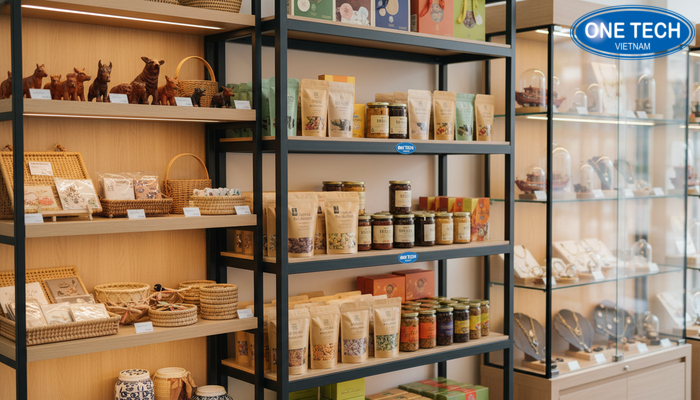 So sánh chất liệu kệ trưng bày đồ lưu niệm So sánh kệ gỗ, kệ sắt, tủ kính khi trưng bày đồ lưu niệm