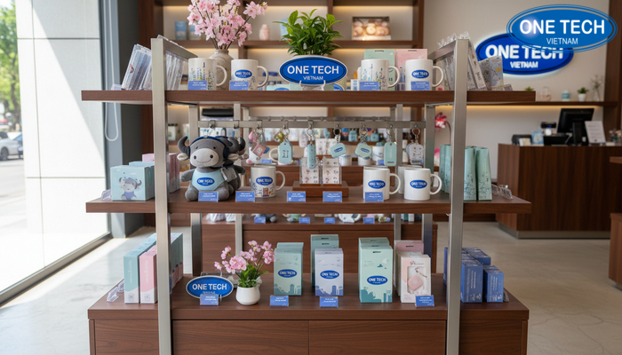 Tối ưu trưng bày đồ lưu niệm theo mùa Ví dụ thay đổi bố cục kệ trưng bày đồ lưu niệm theo mùa