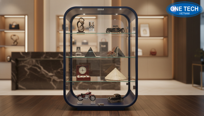 Tủ kính trưng bày đồ lưu niệm Tủ kính trưng bày đồ lưu niệm sang trọng