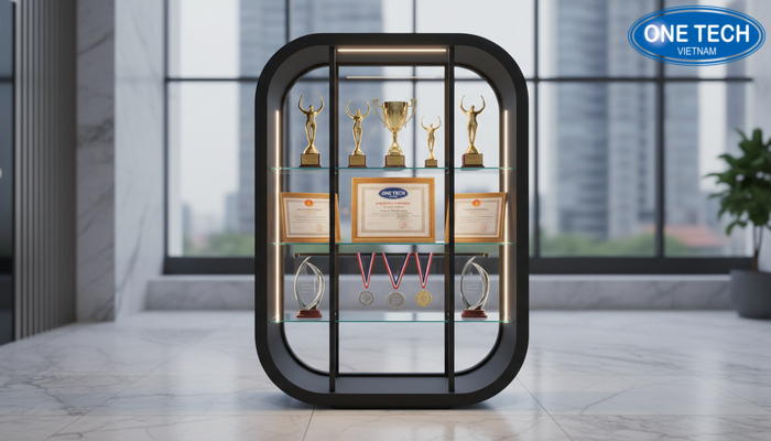Tủ trưng bày bằng khen có đèn led Tủ trưng bày bằng khen có đèn LED làm nổi bật giải thưởng