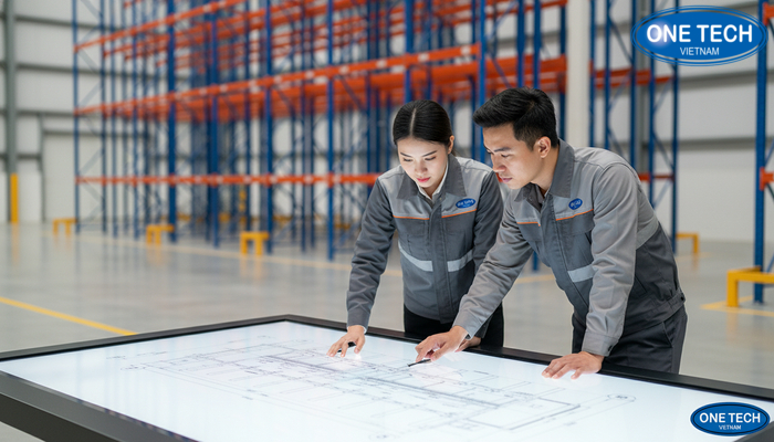 Bản vẽ bố trí kệ drive in tiêu chuẩn theo mặt bằng kho