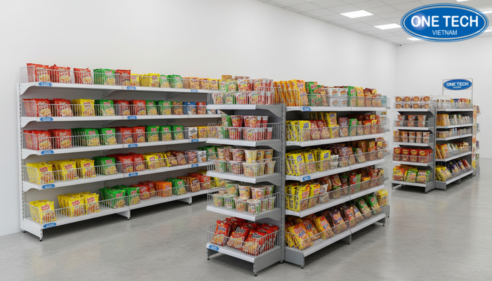 Hình minh họa bảng giá tham khảo kệ rổ mì theo dòng sản phẩm