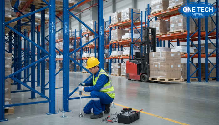 Kỹ thuật siết bulong và kiểm tra chân trụ kệ sắt công nghiệp tải trọng nặng