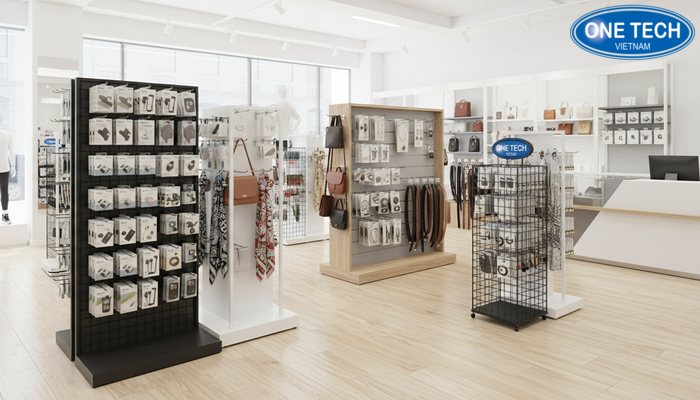 Biểu đồ so sánh giá tham khảo các loại kệ móc treo phụ kiện phổ biến