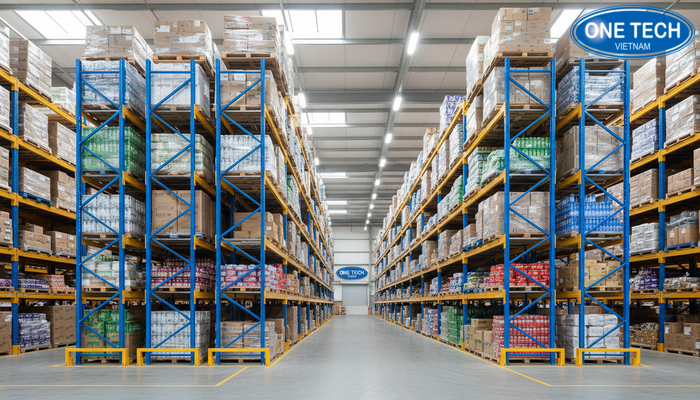Kệ Push Back ứng dụng tại kho siêu thị và trung tâm phân phối
