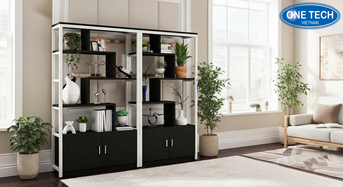 Kệ bậc thang để cây cảnh gỗ tự nhiên Kệ bậc thang gỗ tự nhiên để cây cảnh trong phòng khách