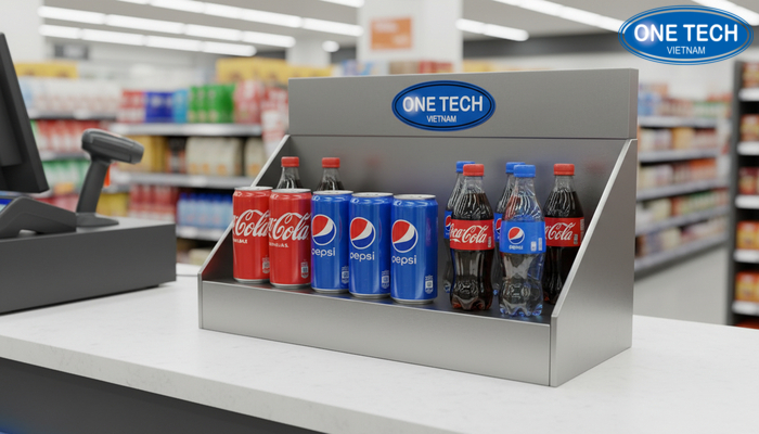 Kệ để bàn Pepsi, Coca Kệ quảng cáo Pepsi, Coca dạng để bàn tại quầy thu ngân