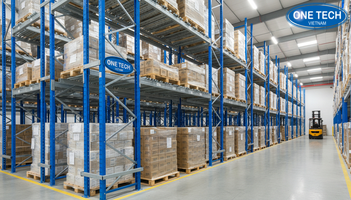 Tổng quan kệ Push Back trong kho hàng, tối ưu không gian lưu trữ theo chiều sâu