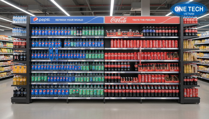 Tổng quan kệ quảng cáo Pepsi, Coca Kệ quảng cáo Pepsi, Coca tại điểm bán giúp tăng nhận diện thương hiệu