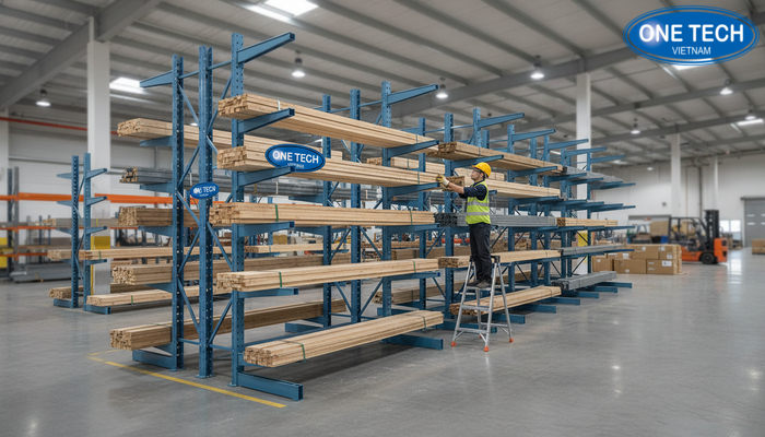 Lưu ý an toàn khi dùng kệ tay đỡ Lưu ý bố trí tải trọng và vị trí đặt hàng để tránh lệch tải trên kệ tay đỡ