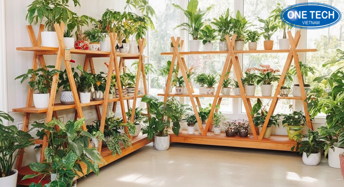 Mẫu kệ trưng bày cây cảnh OneTech Các mẫu kệ trưng bày cây cảnh tiêu biểu tại OneTech