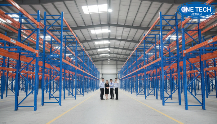 Hình ảnh nghiệm thu hệ thống kệ drive in sau lắp đặt