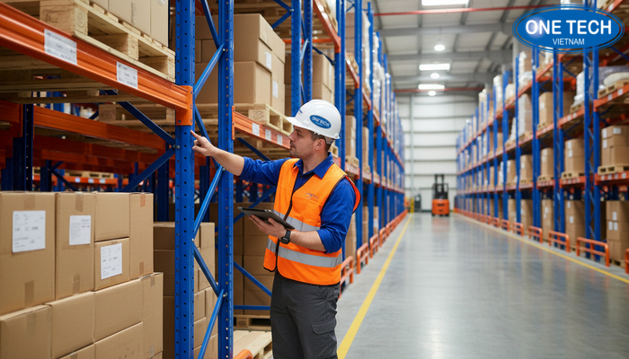 Minh họa quy trình kiểm tra và bảo trì kệ drive in trong kho