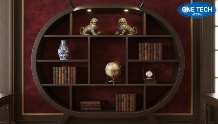 Tiêu chí chọn kệ trưng bày đồ cổ theo kích thước chất liệu và không gian