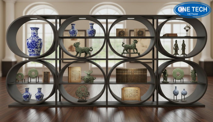Tư vấn chọn kệ trưng bày đồ cổ theo hiện vật và không gian tại Lâm Đồng