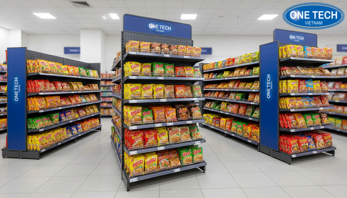 Bảng so sánh ưu nhược điểm các loại kệ trưng bày mì tôm