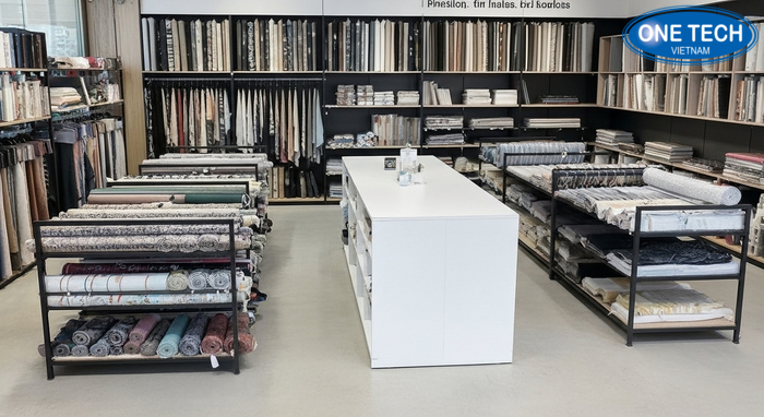 Bộ sưu tập mẫu kệ trưng bày vải đẹp, tối ưu không gian