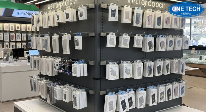 Kệ đứng đa năng trưng bày pin dự phòng và phụ kiện đóng hộp