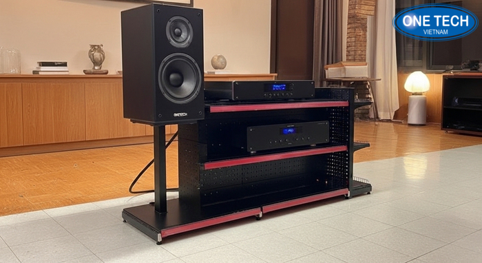 Kệ trưng bày loa đứng sàn cho loa lớn và amply công suất