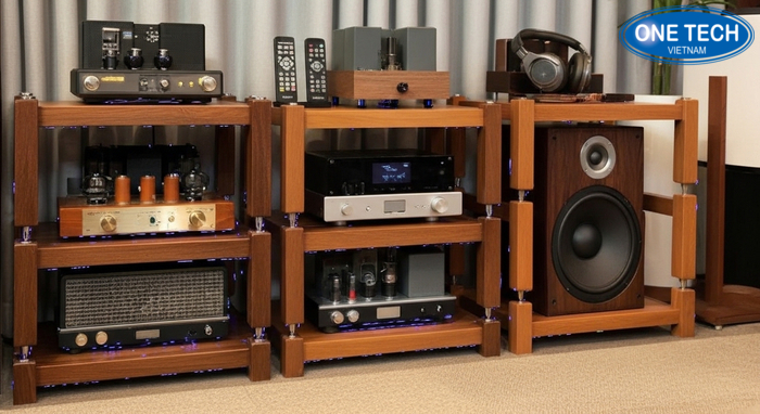 Tủ kệ trưng bày âm thanh đa tầng để loa, amply và phụ kiện