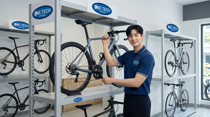 Xu hướng thiết kế kệ trưng bày xe đạp ergonomic Mẫu kệ trưng bày xe đạp thiết kế ergonomic giúp thao tác đặt và lấy xe an toàn, nhanh chóng